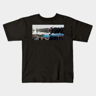 Dutch harbor in wintertime Kids T-Shirt